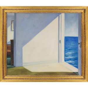 Rooms by The Sea by Edward Hopper Versailles Gold Queen Framed Architecture Oil Painting Art Print 25 in. x 29 in.