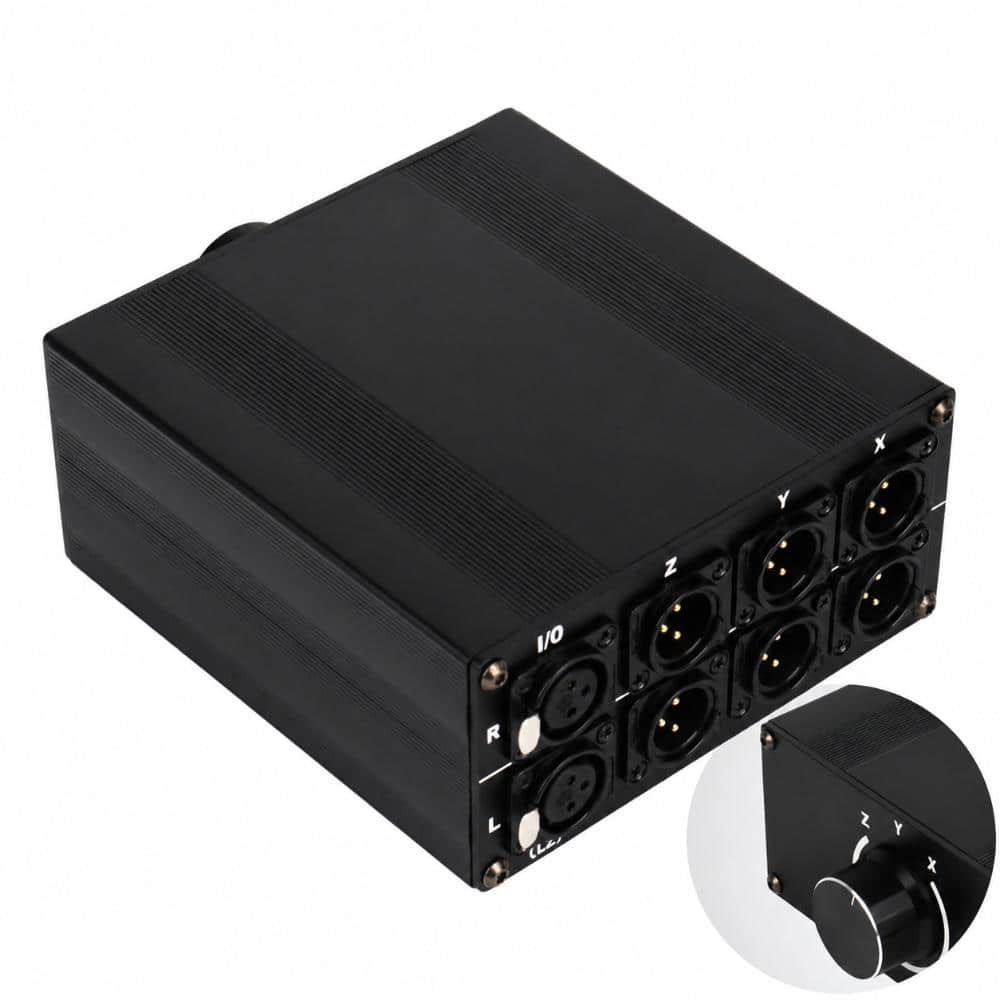 Three Zone 3 Channel Passive Audio Speaker Selector Switch Box Aluminum Shell 1 in 3 out Speaker Selectors