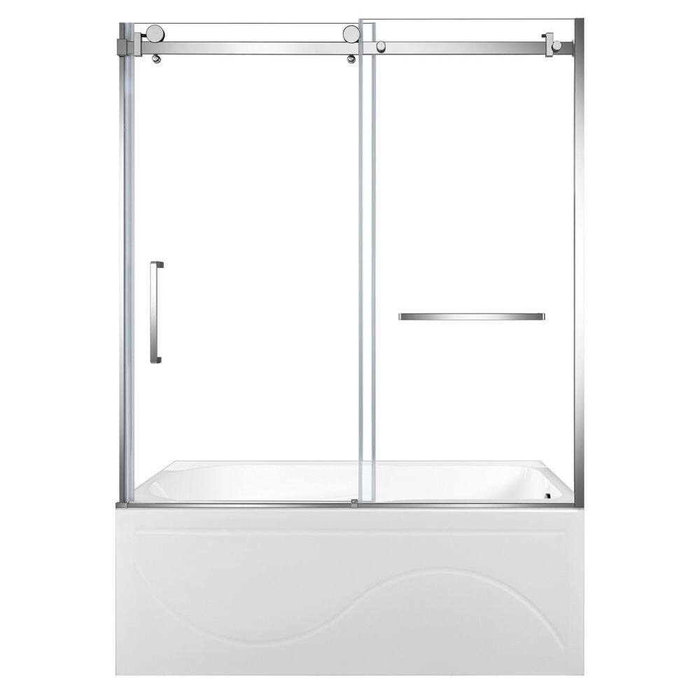 59.8 in. x 32 in. Acrylic Rectangular Alcove Soaking Bathtub with Right Drain in White/Polished Chrome price history on PriceWatchPro