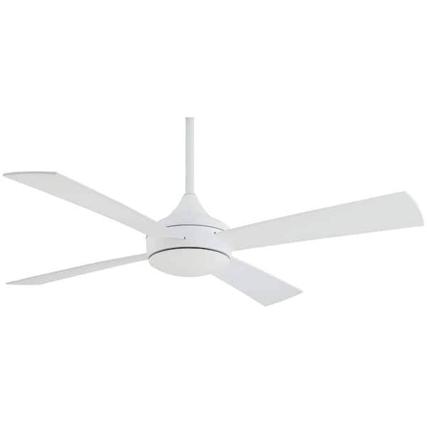 Aluma Wet 52 in. Integrated LED Indoor/Outdoor Flat White Ceiling Fan with Remote