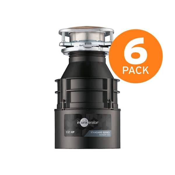 InSinkErator Badger 500 Lift & Latch Standard Series 1/2 HP Continuous Feed Garbage Disposal (6-Pack)