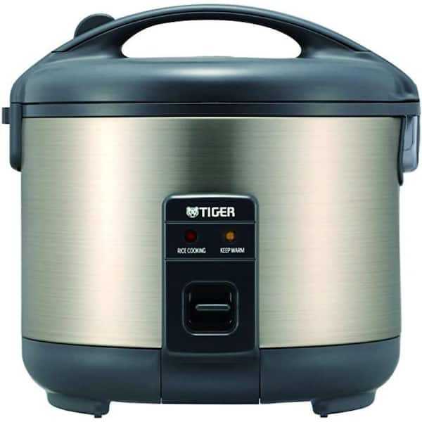 Tiger Corporation JNP-S55U-HU 3-Cup Rice Cooker and Warmer, Stainless Steel Gray
