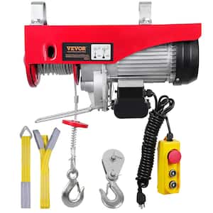 2200 lbs. Electric Chain Hoist 1600 Watt Electric Steel Wire Winch with 14 ft. Wired Remote Control for Garage Warehouse