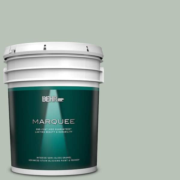BEHR MARQUEE 5 gal. #MQ6-18 Recycled Glass One-Coat Hide Semi-Gloss Enamel Interior Paint & Primer