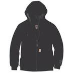 Men's X-Large Tall Black Cotton/Polyster Rain Defender Relaxed Fit Mid-Weight Sherpa-Lined Full-Zip Sweatshirt