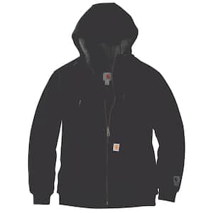 Men's 3 X-Large Black Cotton/Polyster Rain Defender Relaxed Fit Mid-Weight Sherpa-Lined Full-Zip Sweatshirt