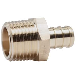 1/2 in. PEX Barb x MIP Lead Free Brass Adapter Fitting (5-Pack)