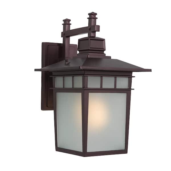 Yosemite Home Decor Dante Collection 1-Light Oil Rubbed Bronze Outdoor Wall Lantern Sconce