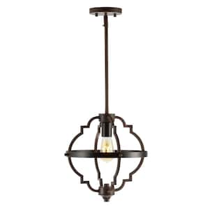 Ogee 12.5 in. Oil Rubbed Bronze Adjustable Iron Rustic Industrial Farmhouse LED Pendant