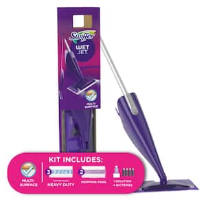 WetJet Spray Mop Starter Kit (1-WetJet, 5-Pads, Cleaning Solution and Batteries)