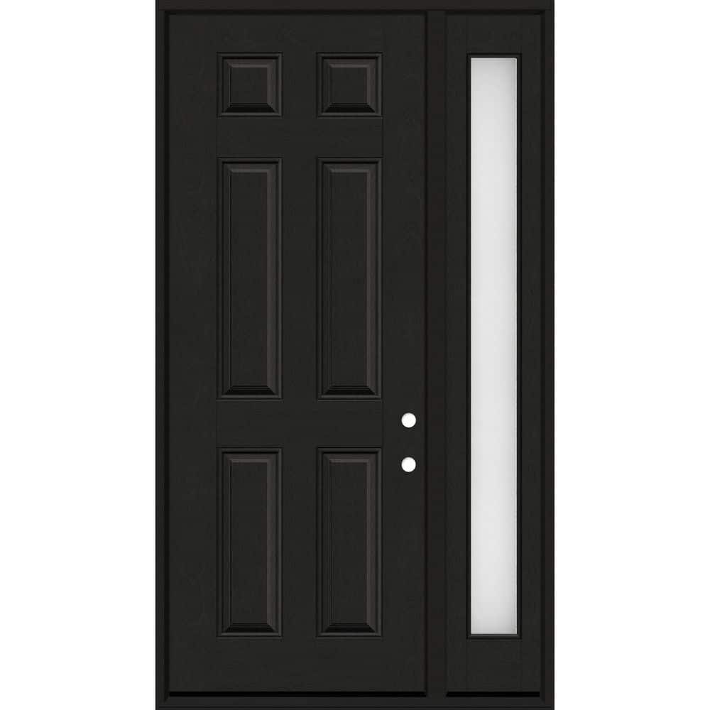 Regency 53 in. x 96 in. 6-Panel LHIS Onyx Stain Mahogany Fiberglass Prehung Front Door w/Obscure 14 in. SL 4-9/16 price history on PriceWatchPro