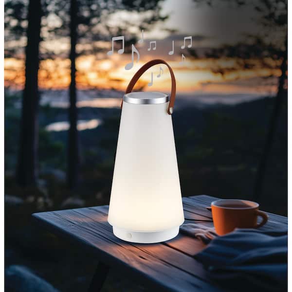 StyleCraft 36 in. Natural Wood Table Lamp with White Hardback