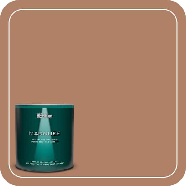 BEHR MARQUEE 1 qt. #S210-5 Cider Spice Semi-Gloss Enamel Interior Paint & Primer