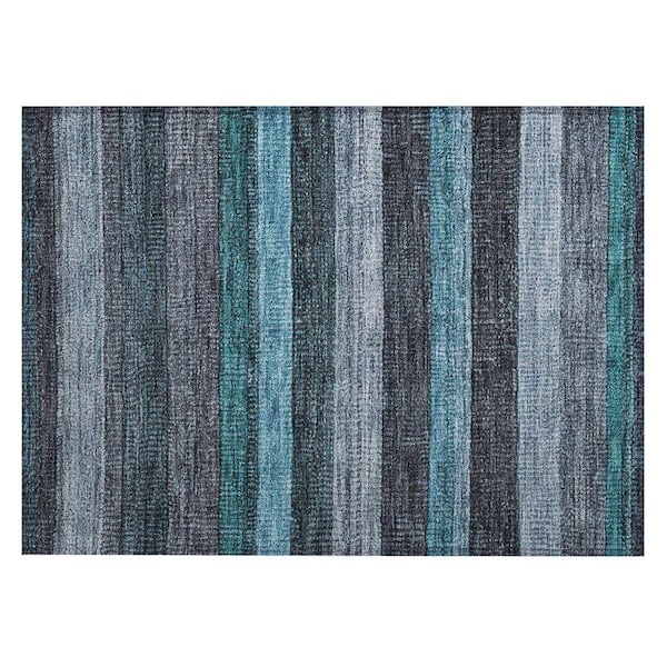 Chantille Machine Washable Indoor/Outdoor Abstract ACN1865 Teal 2 ft. x 3 ft. Accent Rug