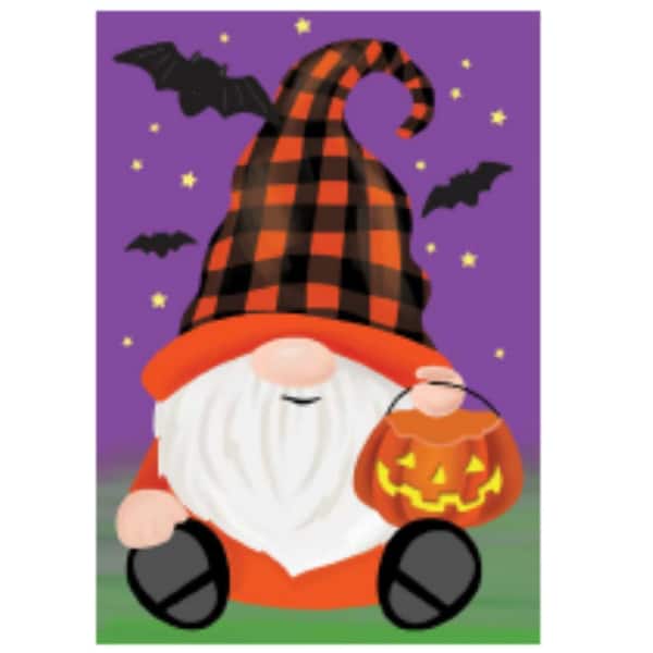 Meadow Creek 1 ft. x 1-1/2 ft. Halloween Gnome Garden Flag