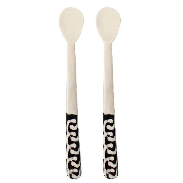 Global Crafts Long Batik Bone Spoon (Set of 2)