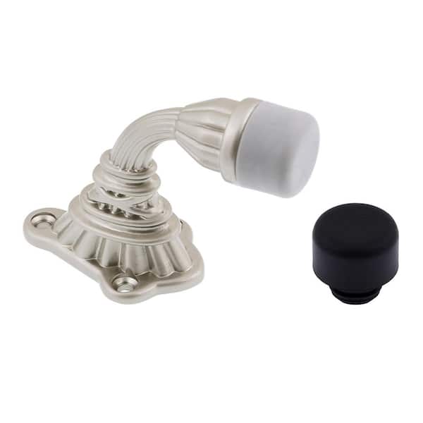 idh by St. Simons Solid Brass Ribbon and Reed Crane Door Stop in Satin Nickel