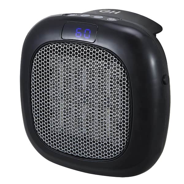750-Watt Wall-Mount Indoor Mini Electric Space Heater with Thermostat, Furnace