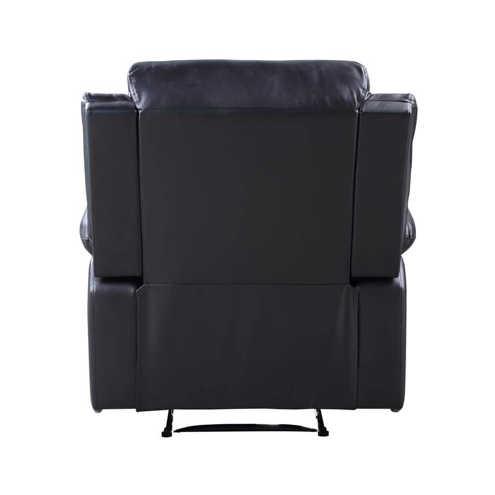 Black Faux Leather Lift Recliner with Manufactured Wood Frame