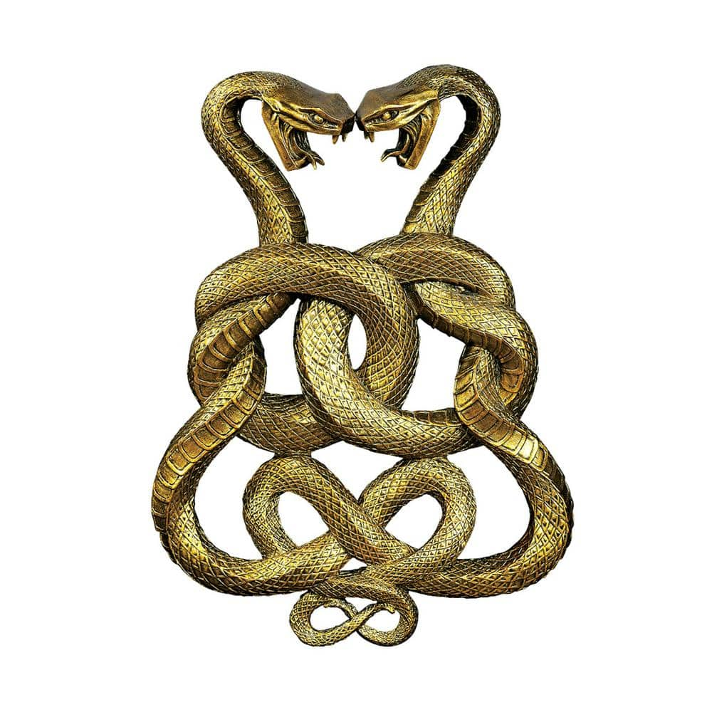 Design Toscano 19 in. x 14 in. Egyptian Infinity Cobra Twins Wall Plaque