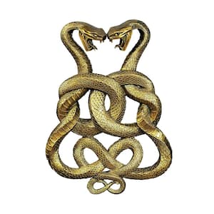 19 in. x 14 in. Egyptian Infinity Cobra Twins Wall Plaque