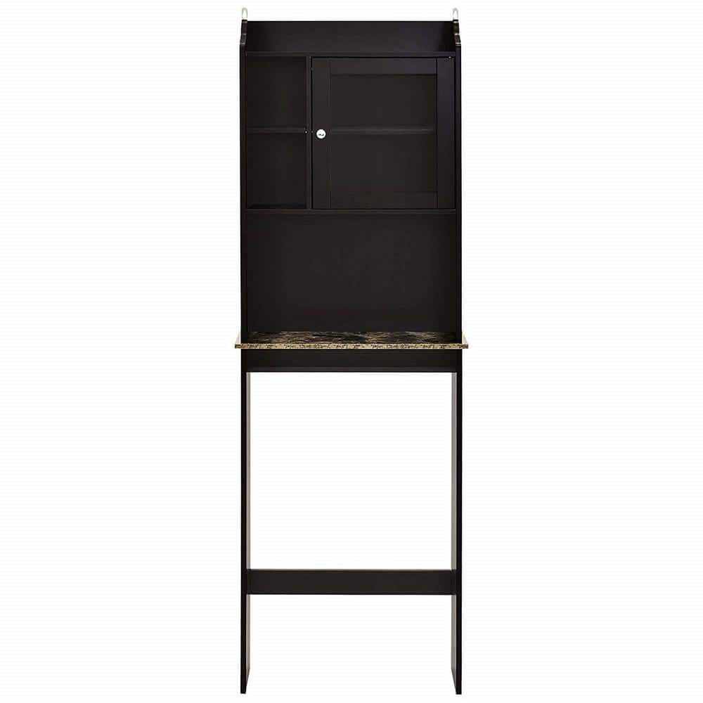 23-1/4 in. W x 7-1/2 in. D x 68-1/10 in. H Espresso Wooden Over the Toilet 
