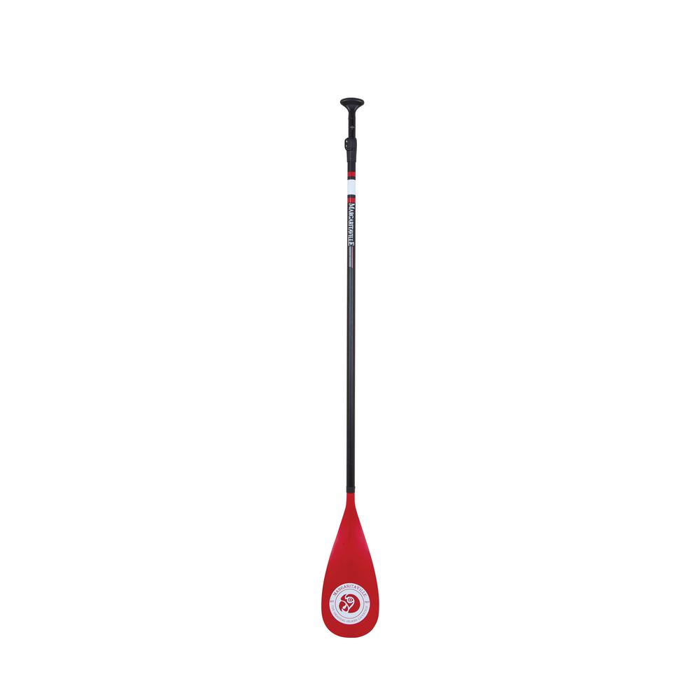 Paddleboard Paddle in Aluminum with Red Plastic Blade (2-Piece)