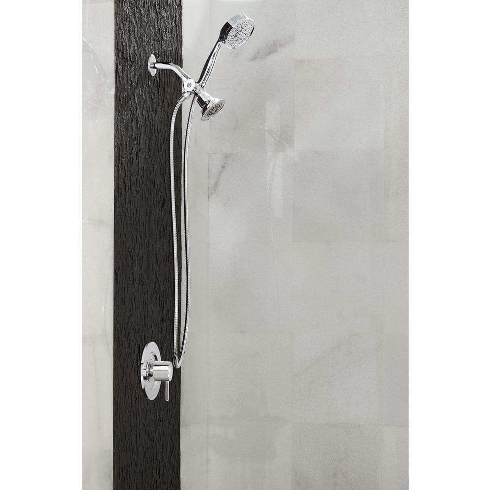 Chrome Wall-Mounted Lever Shower Handle Trim Kit