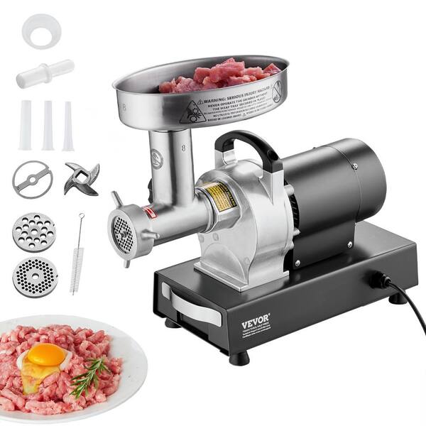 VEVOR Meat Grinder, 6 Lbs. /Min Black Electric Meat Grinders with Blade, Grinding Plate, Sausage Maker, Stainless Steel