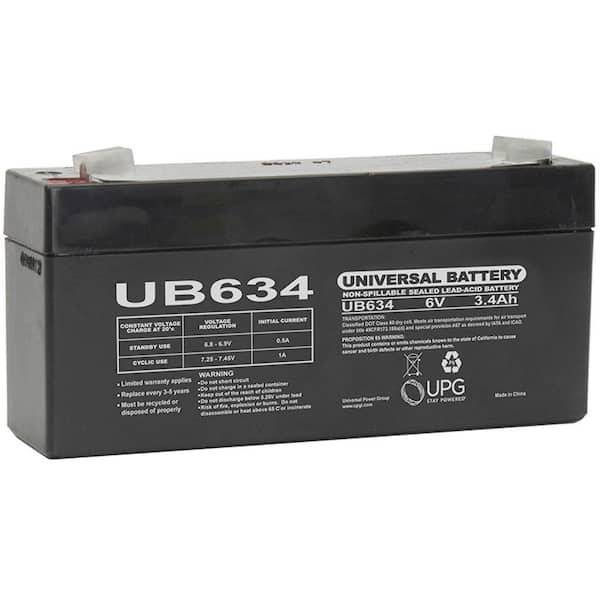 6 Volt 4.5 Ah Sealed Lead Acid Rechargeable Battery - F1 Terminal