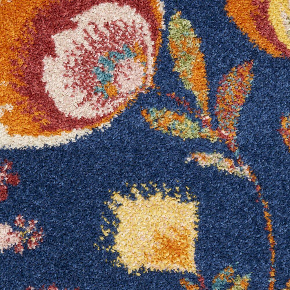 5' X 7' Blue and Yellow Floral Power Loom Area Rug price history on PriceWatchPro