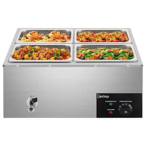 MegaChef Buffet Server & Food Warmer With 4 Removable Sectional Heated Warming Trays