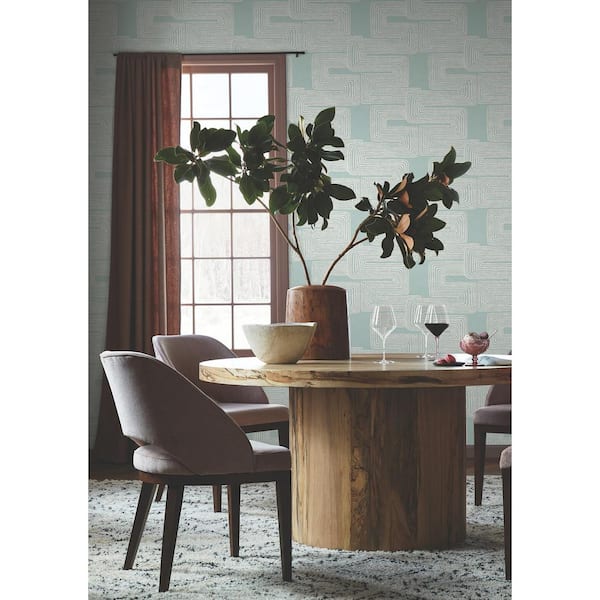 Blue and Gold Zulu Thread Textured Non-Pasted Paper Wallpaper