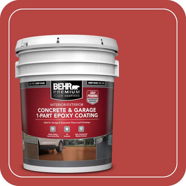 5 gal. #OSHA-5 OSHA SAFETY RED Self-Priming 1-Part Epoxy Satin Interior/Exterior Concrete and Garage Floor Paint