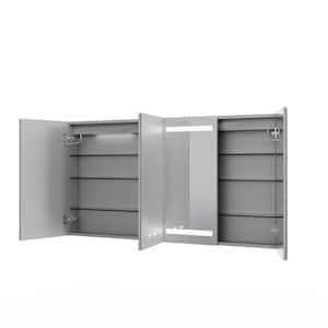 60 in. W x 32 in. H Rectangular Aluminum Medicine Cabinet with Mirror