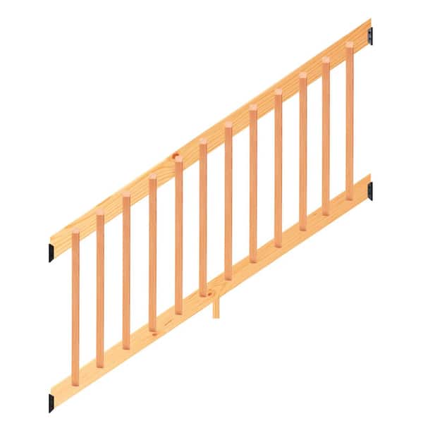 ProWood 6 ft. Cedar-Tone Southern Yellow Pine Stair Rail Kit with B2E Balusters