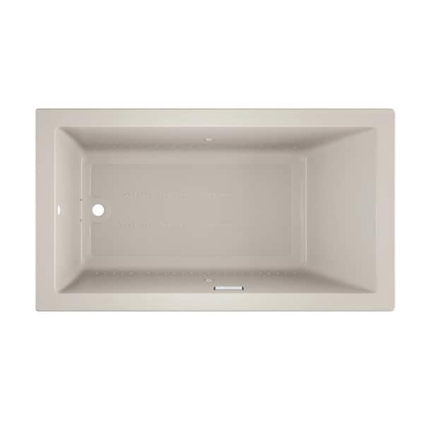JACUZZI SOLNA PURE AIR 66 in. x 36 in. Rectangular Air Bath Bathtub with Left Drain in Oyster