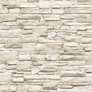 Light Stone Ivory Peel and Stick Wallpaper (Covers 56 Sq. Ft.)