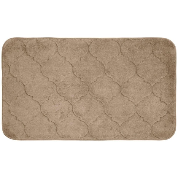 BounceComfort Faymore Linen 20 in. x 34 in. Memory Foam Bath Mat