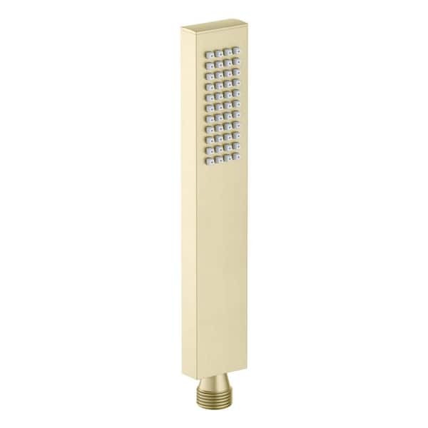 Cube 1-Spray Wall Mount Handheld Shower Head 1.75 GPM in Brushed Gold