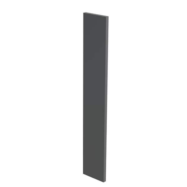 Home Decorators Collection Navarre Onyx Gray Shaker Assembled Plywood 0.75 in. x 6 in. x 30 in. Stock Kitchen Cabinet Filler Strip