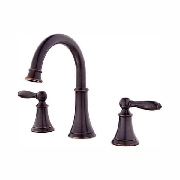Widespread Bathroom Sink Faucet 3 Holes 2 Handles Oil Rubbed Bronze Mixer Tap R0 