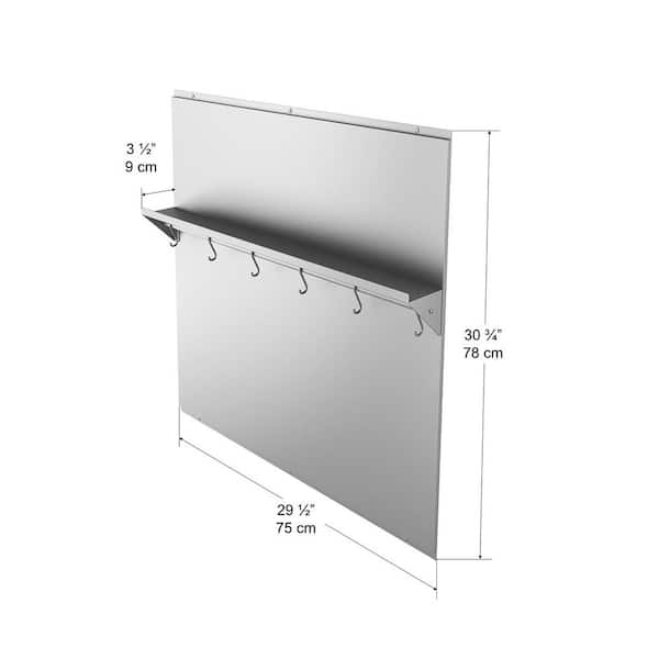 Electrolux ACCBG2448 24 Inch Stainless Steel Backsplash with 9 Inch Shelf  for 48 Inch Ranges