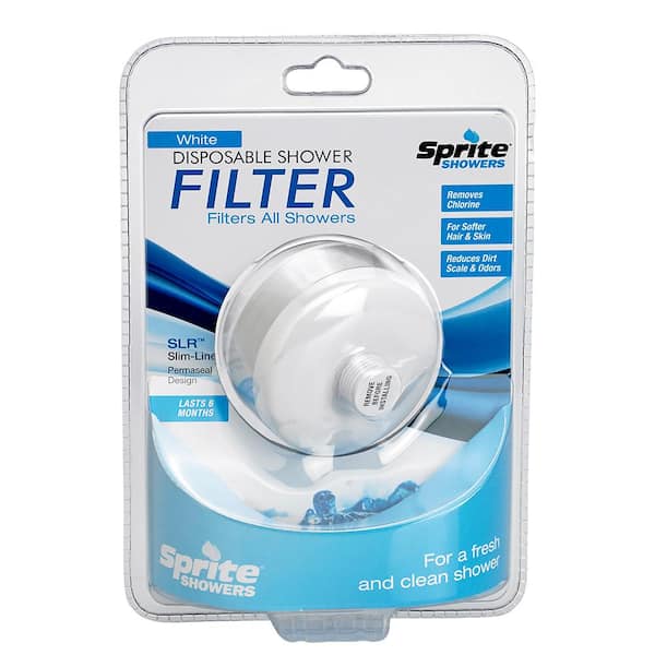 Sprite Slim-Line Brushed Nickel Chlorgon 2.5-GPM Shower Head Filter  (6-Months-Filter Life) in the Shower Head Filters department at
