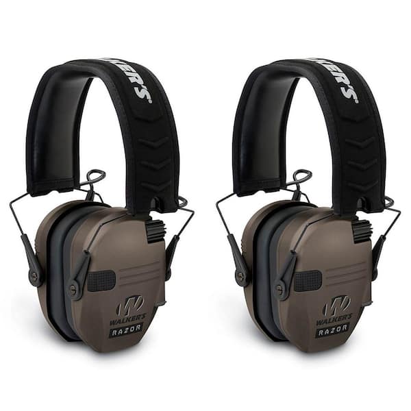 Razor Slim Shooter Electronic Hearing Protection Earmuff, (2 Pack)