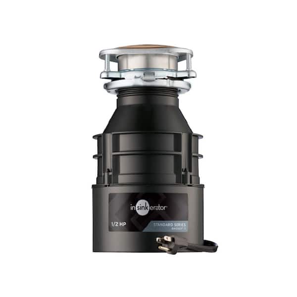 InSinkErator Badger 5, 1/2 HP Continuous Feed Kitchen Garbage Disposal with Power Cord, Standard Series