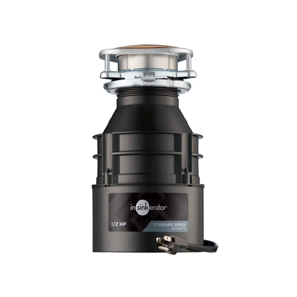 InSinkErator Badger 5, 1/2 HP Continuous Feed Kitchen Garbage Disposal with  Power Cord, Standard Series BADGER W/C The Home Depot