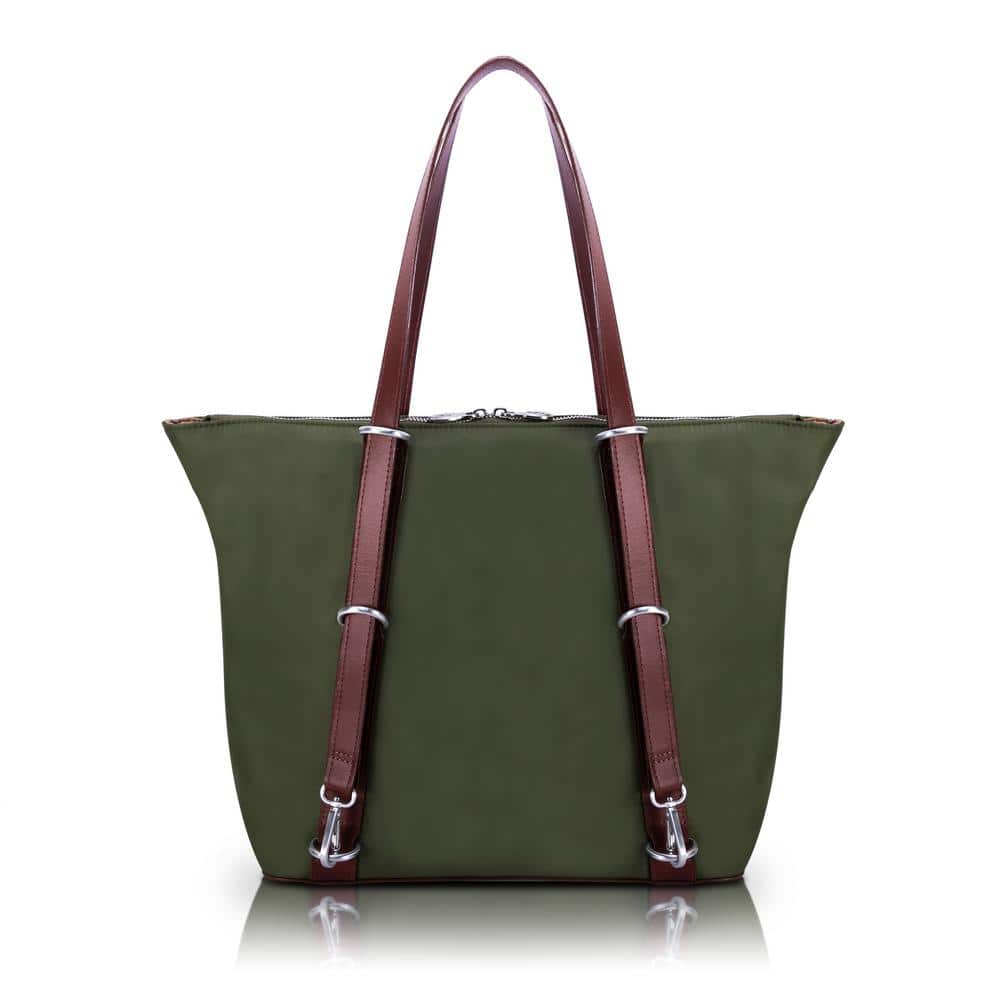 McKLEIN DYLAN, Nano Tech-Light Nylon with Leather Trim, Green 3-In-1 ...