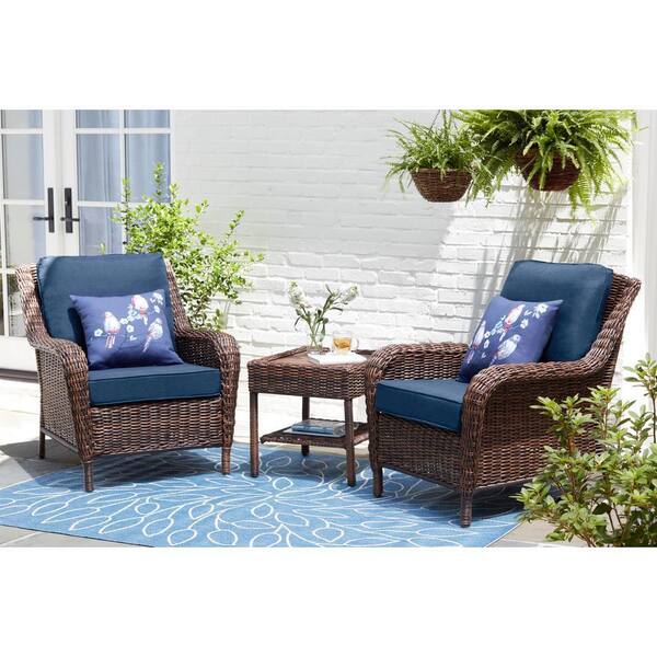 cambridge brown wicker square outdoor side table