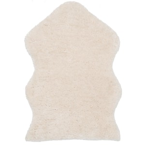 Sheep Shag Ivory 3 ft. x 4 ft. Solid Area Rug